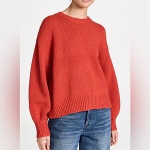 The Great. Bubble Pullover Sweater in Persimmon